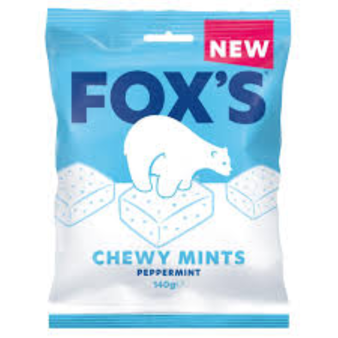 FOXS CHEWY MINTS PEPPERMINT 140G